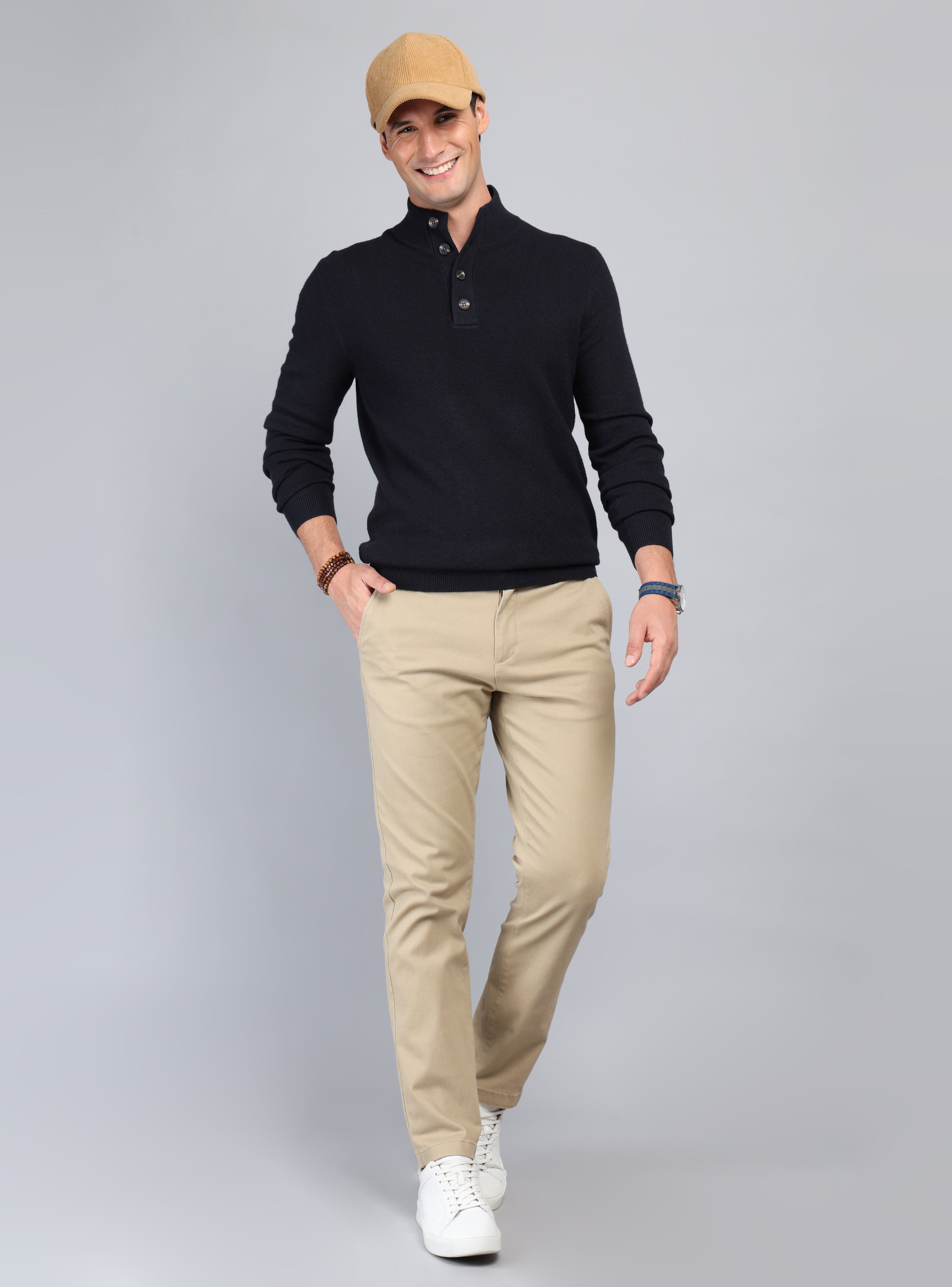SWEATER CUELLO ALTO REGULAR FIT AZUL MARINO ARROW - 4
