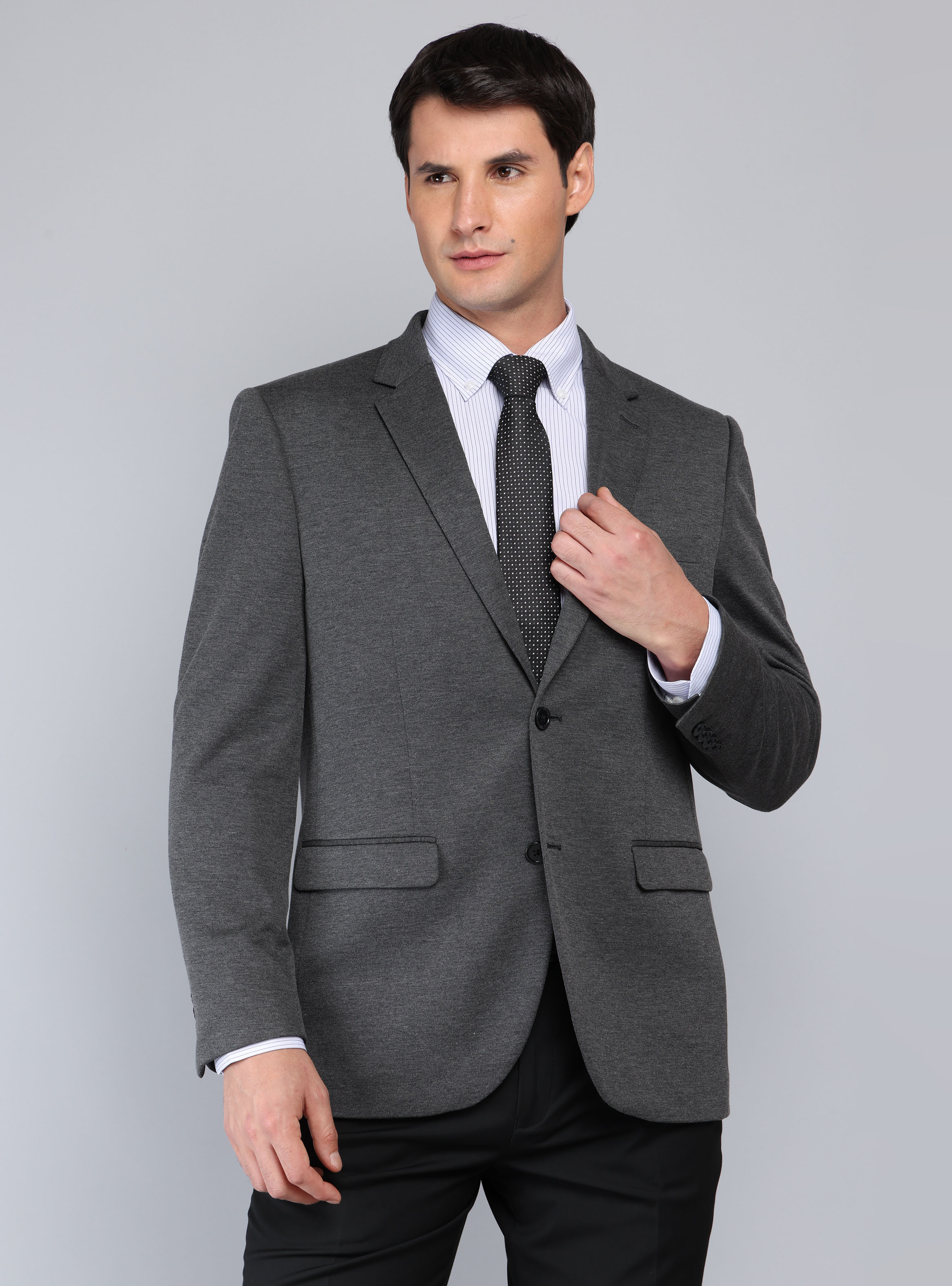 BLAZER SPANDEX TAILORED FIT GRIS VAN HEUSEN - 7