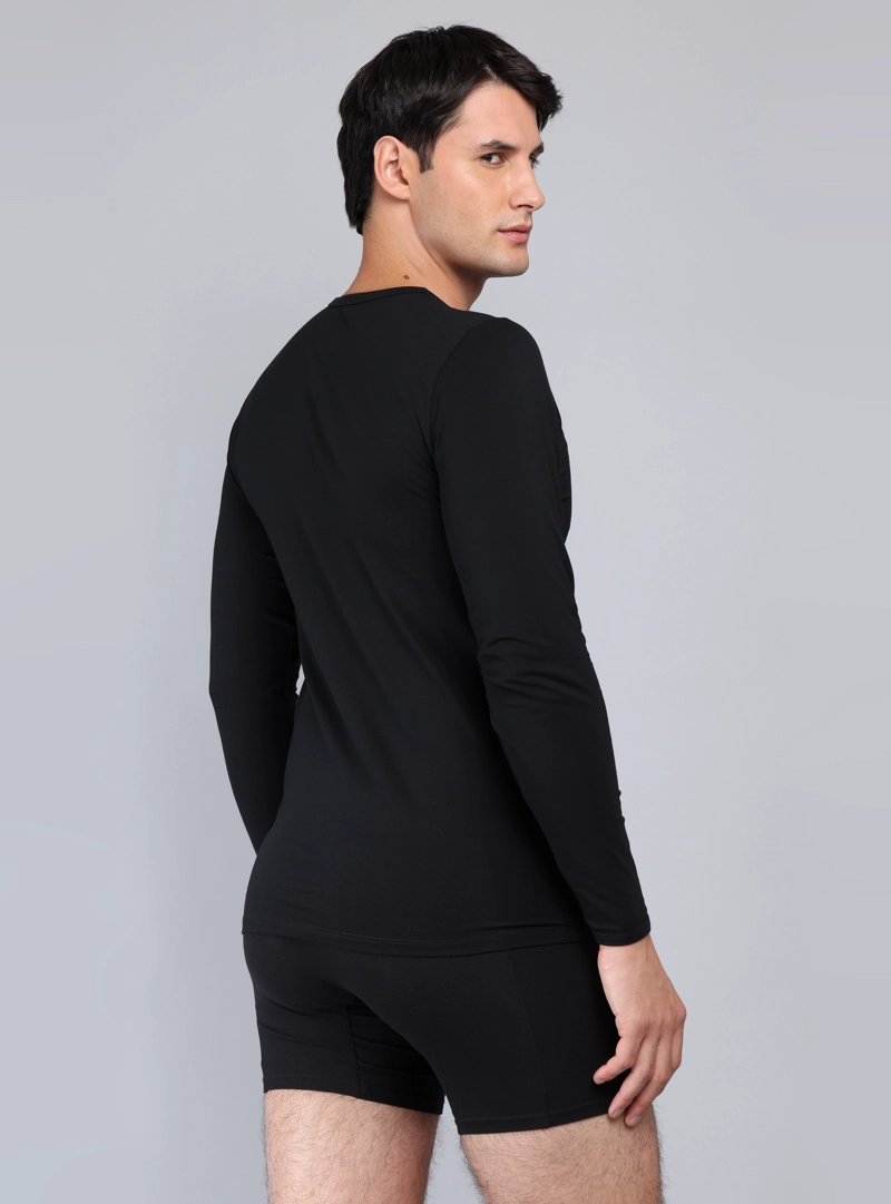 CAMISETA PRIMERA CAPA REGULAR FIT NEGRO ARROW - 2