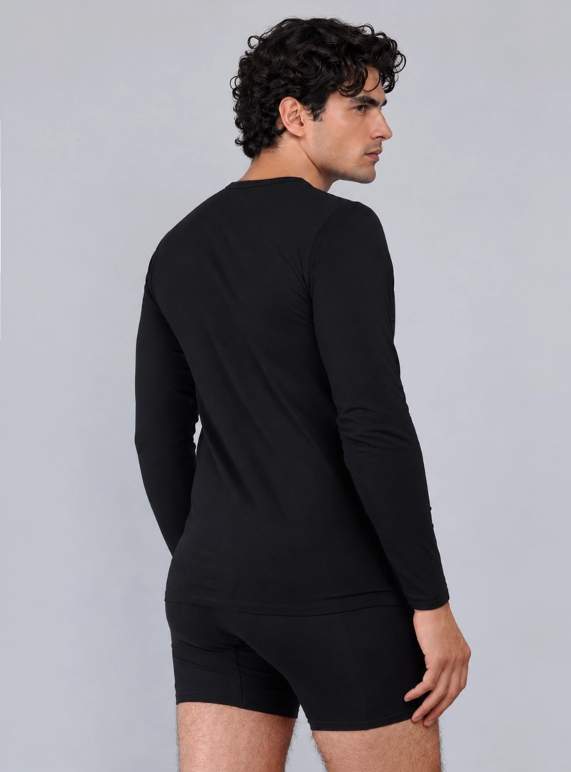 CAMISETA PRIMERA CAPA REGULAR FIT NEGRO ARROW - 2