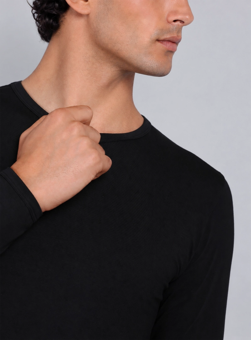 CAMISETA PRIMERA CAPA REGULAR FIT NEGRO ARROW - 5