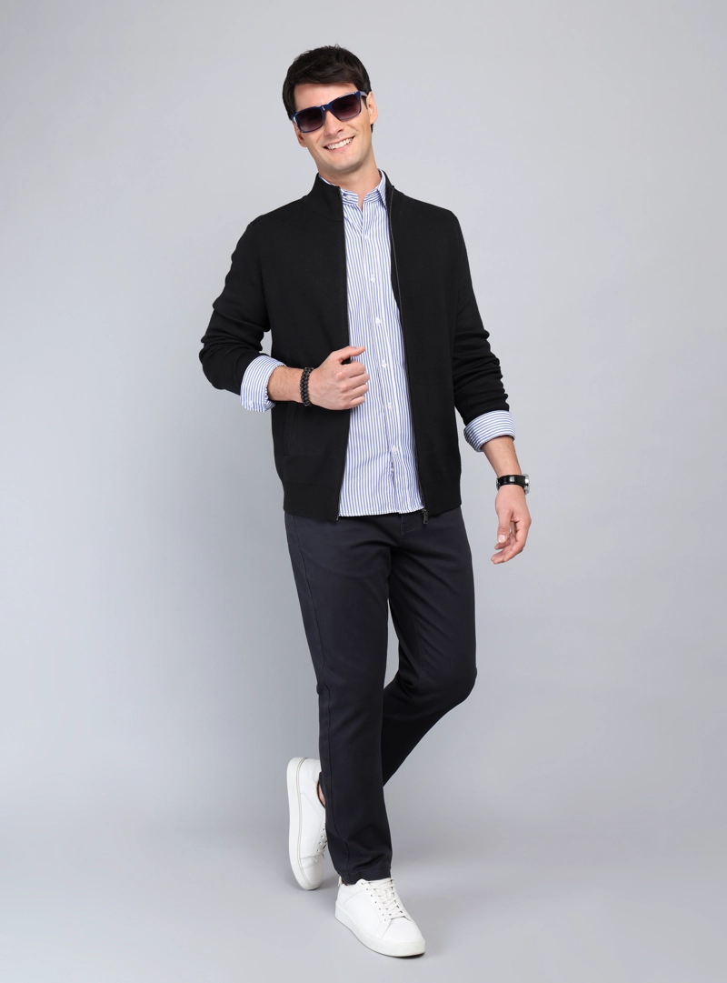 SWEATER CUELLO ALTO REGULAR FIT NEGRO ARROW - 4