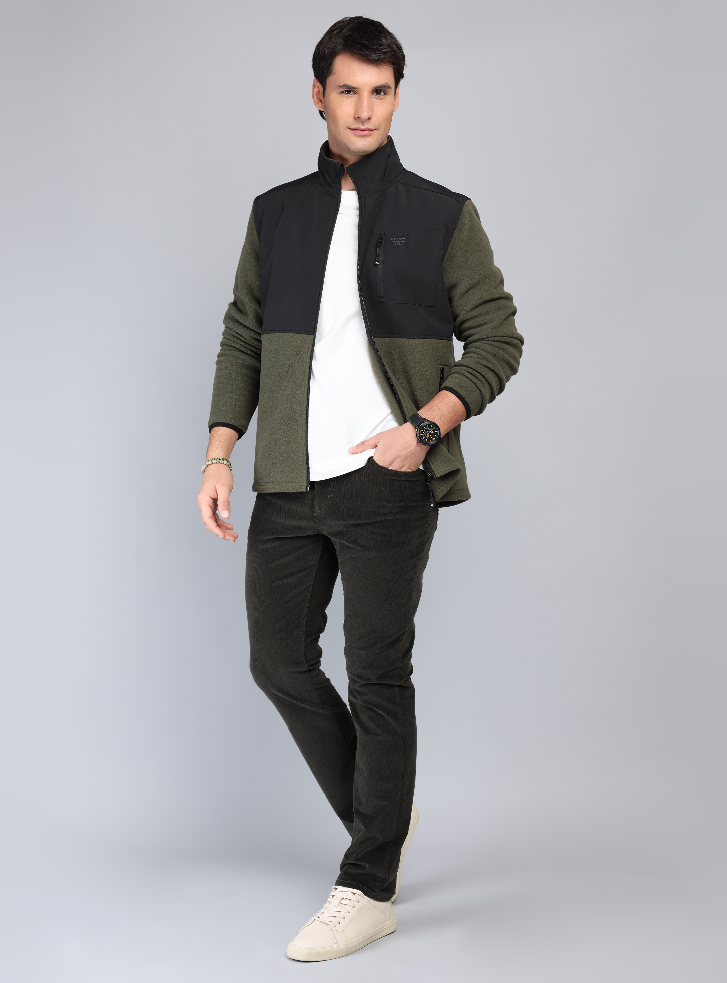 POLERON POLAR REGULAR FIT OLIVA ARROW - 4