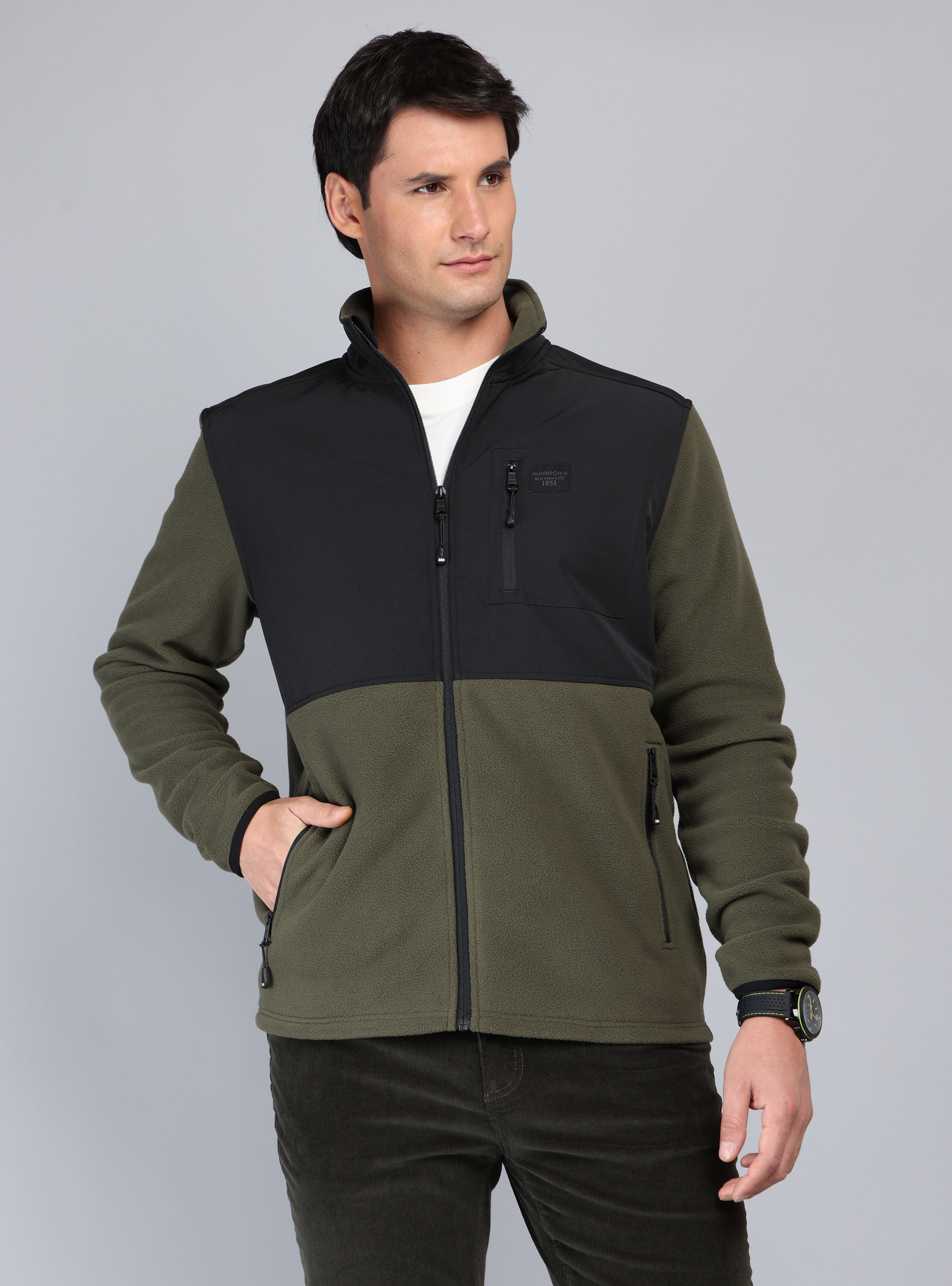POLERON POLAR REGULAR FIT OLIVA ARROW - 6