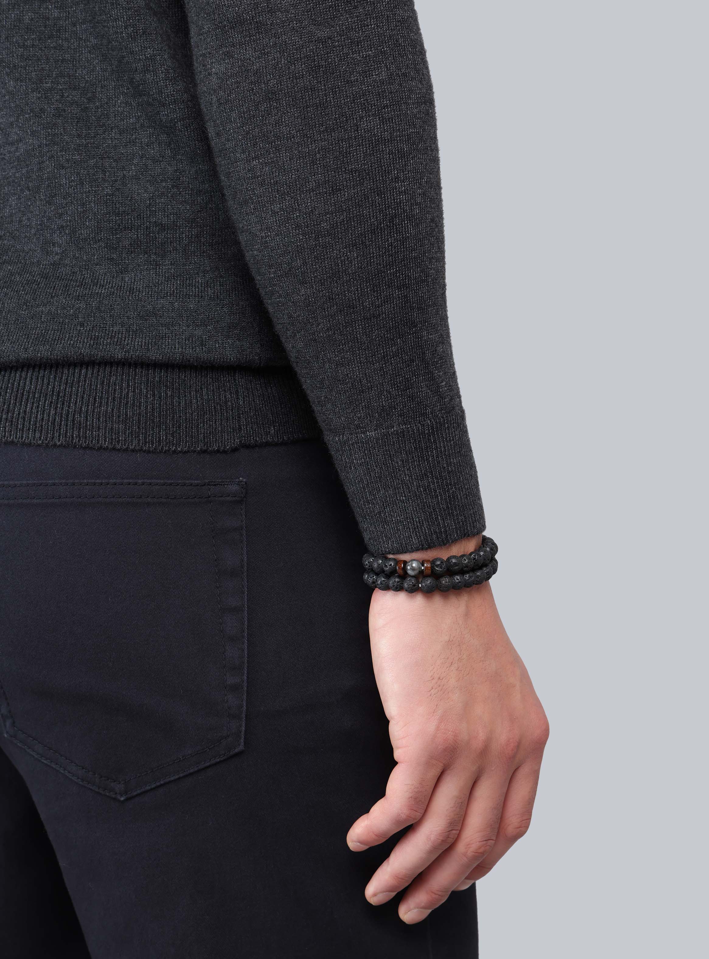 SWEATER CUELLO ALTO REGULAR FIT GRIS OSCURO ARROW - 5