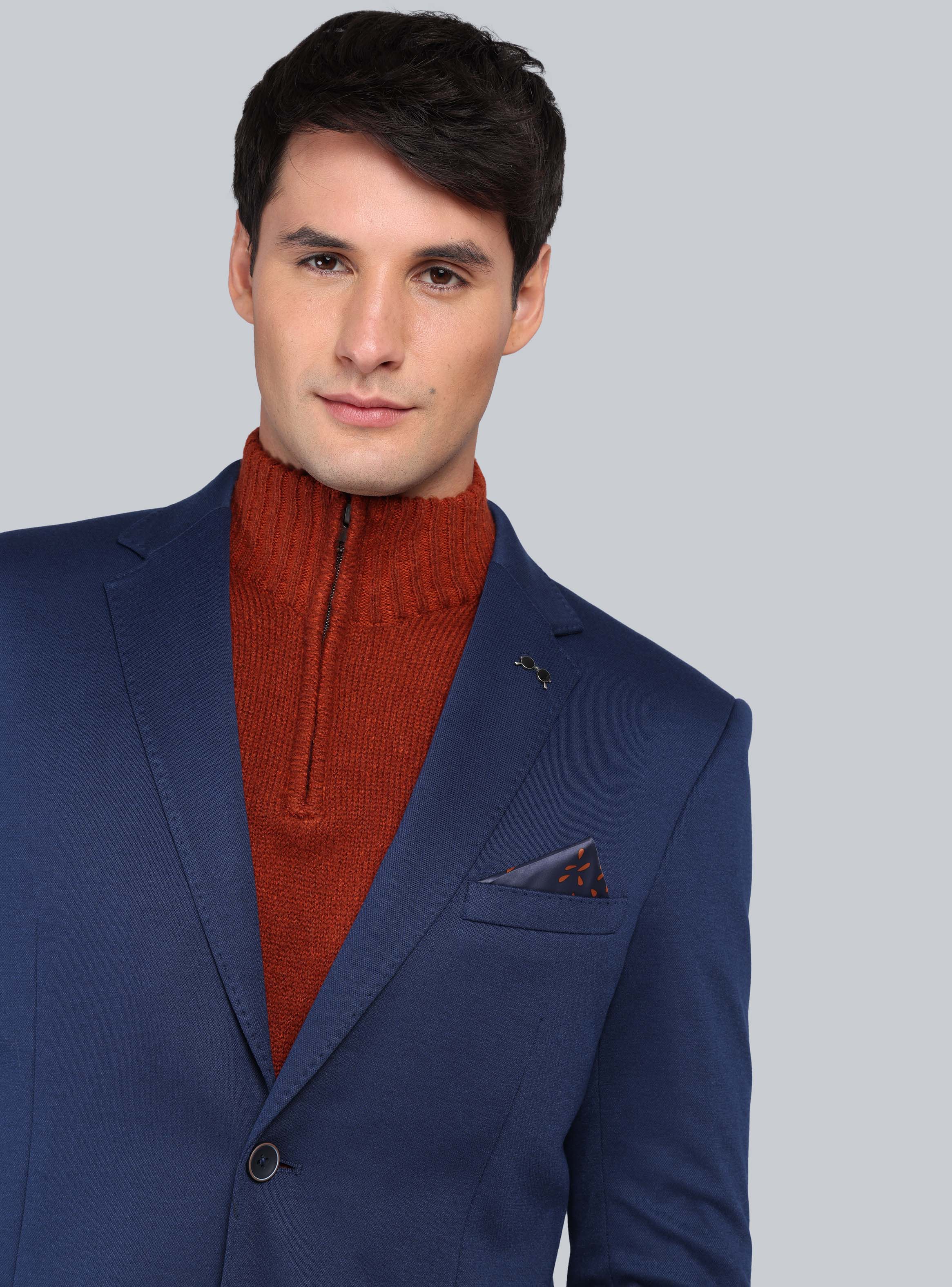 BLAZER LISO FLEX TAILORED FIT AZUL MARINO ARROW - 3