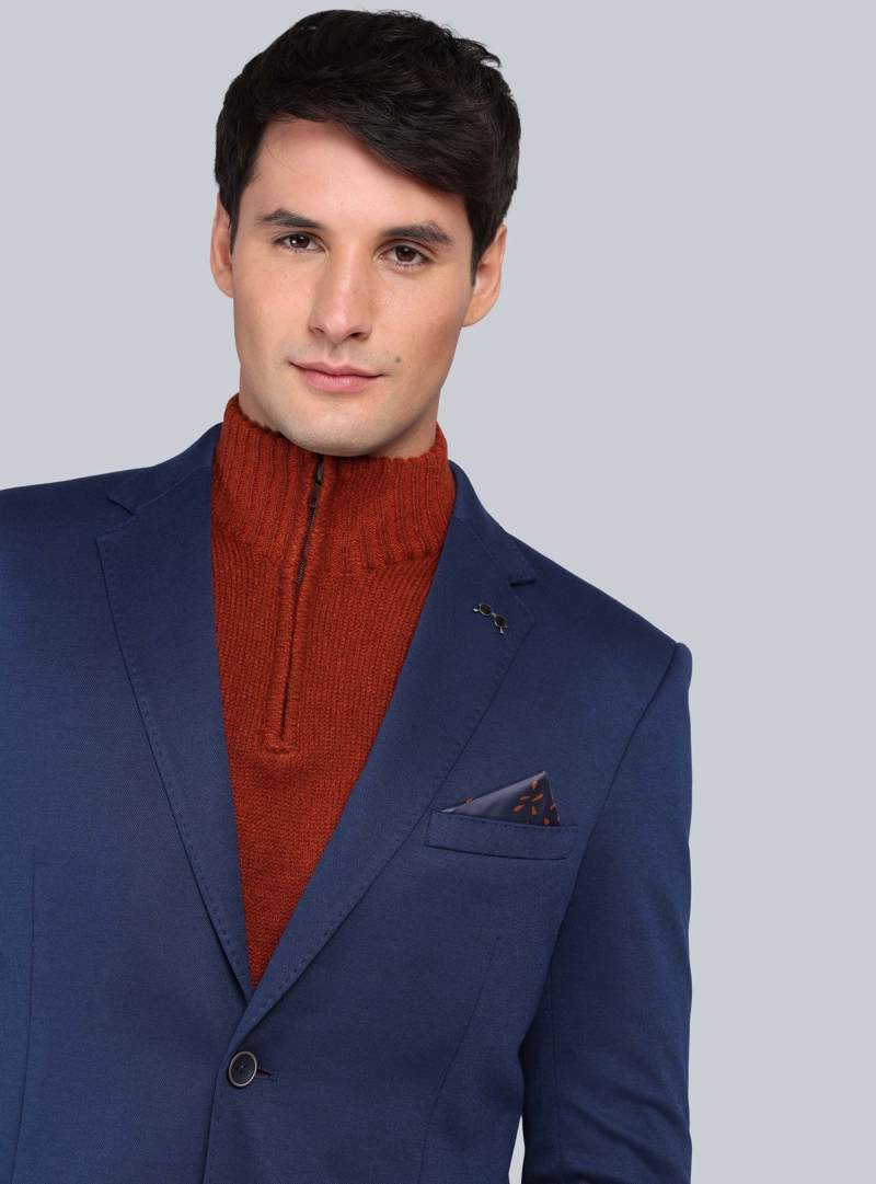 BLAZER LISO FLEX TAILORED FIT AZUL MARINO ARROW - 3