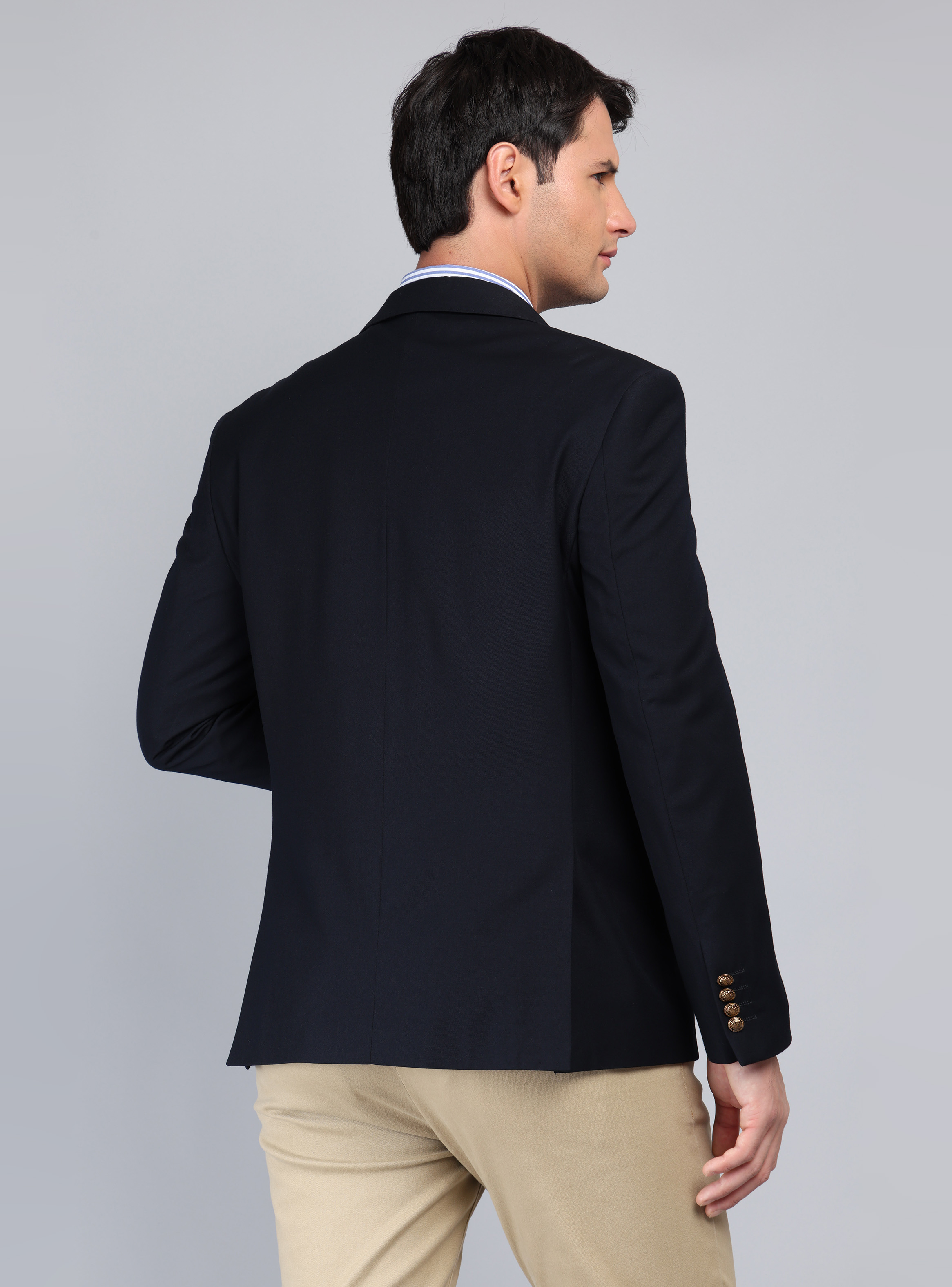 BLAZER LISO POLI LANA TAILORED FIT AZUL MARINO ARROW - 2