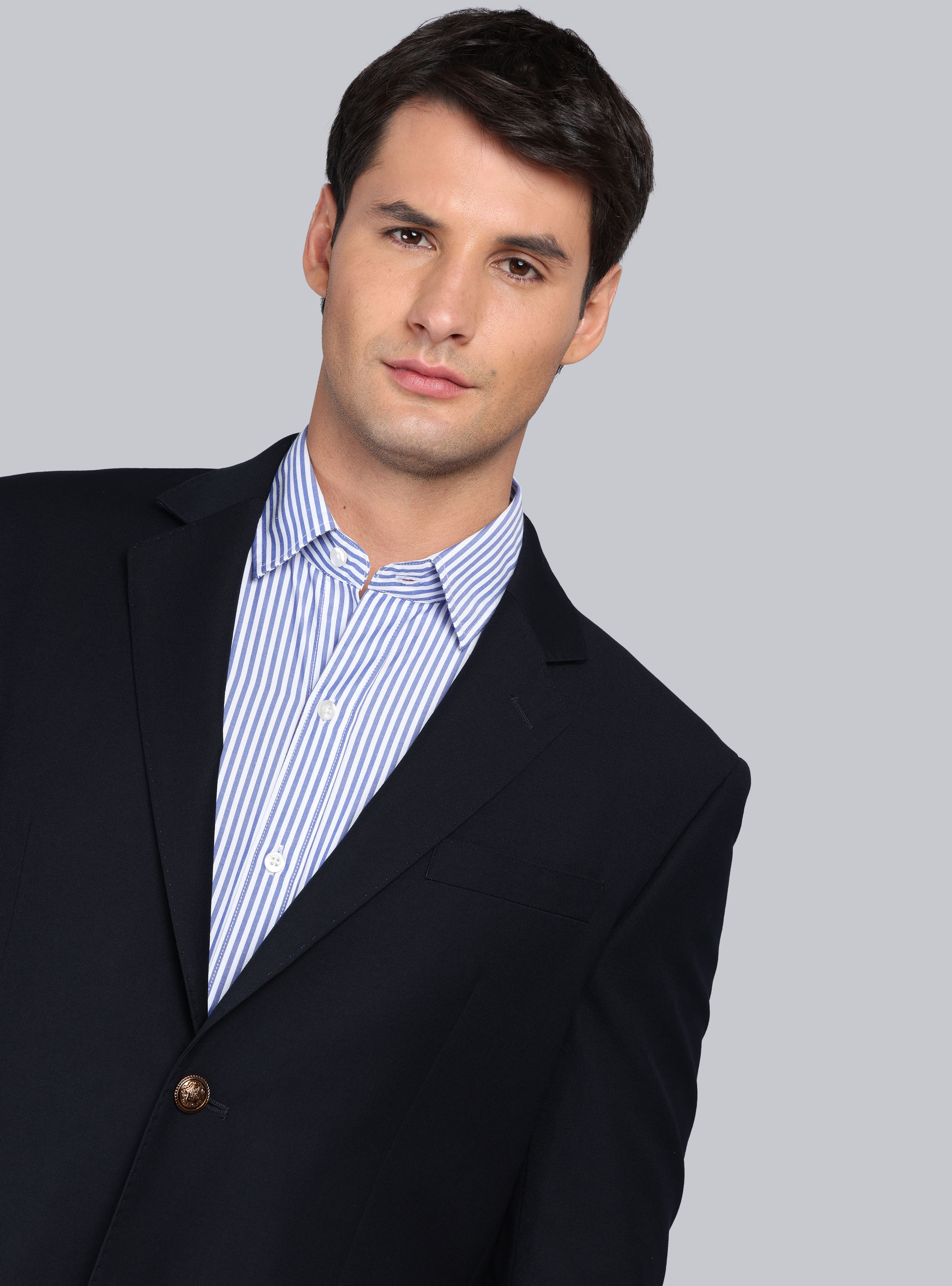 BLAZER LISO POLI LANA TAILORED FIT AZUL MARINO ARROW - 3