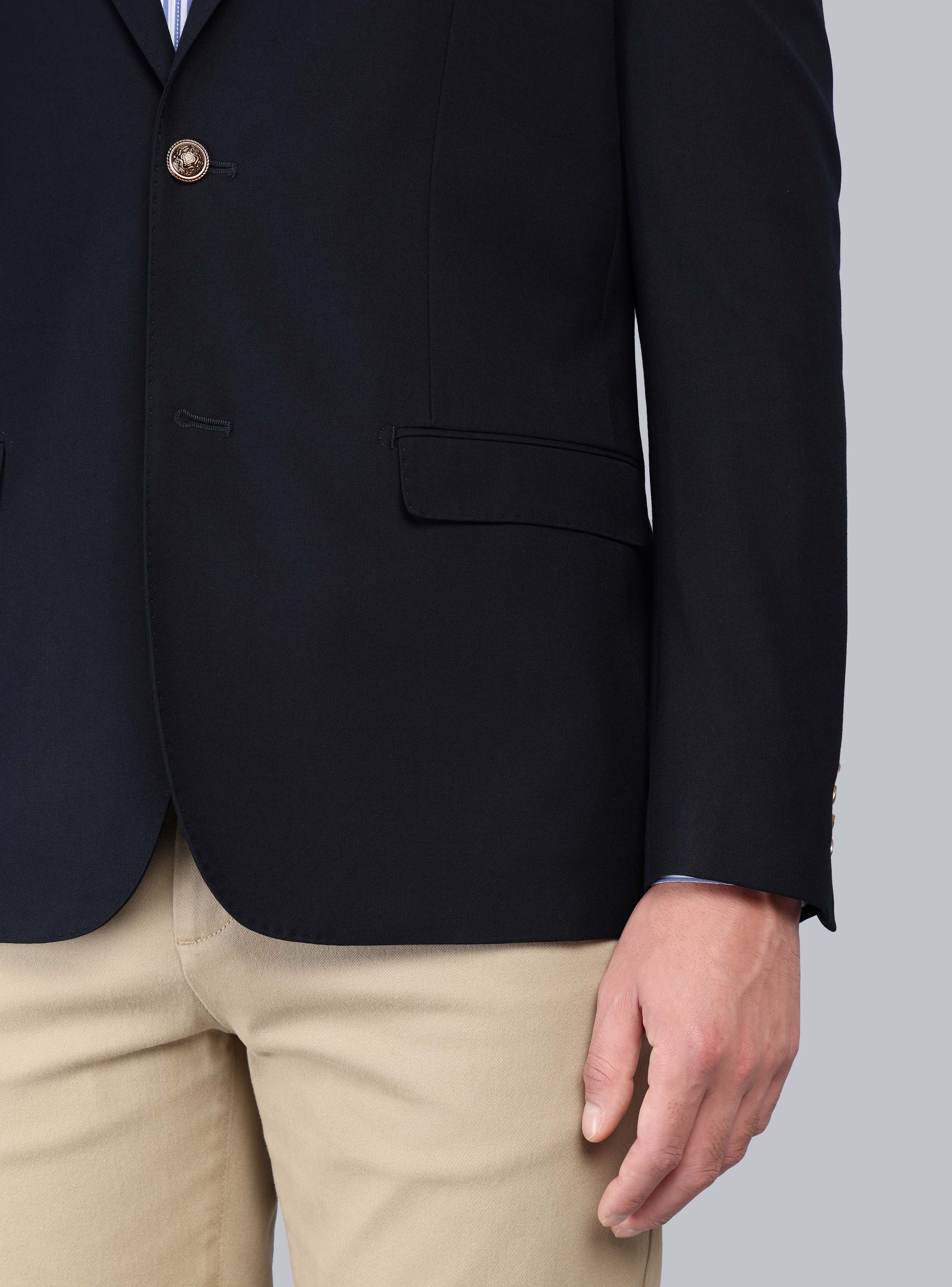 BLAZER LISO POLI LANA TAILORED FIT AZUL MARINO ARROW - 6