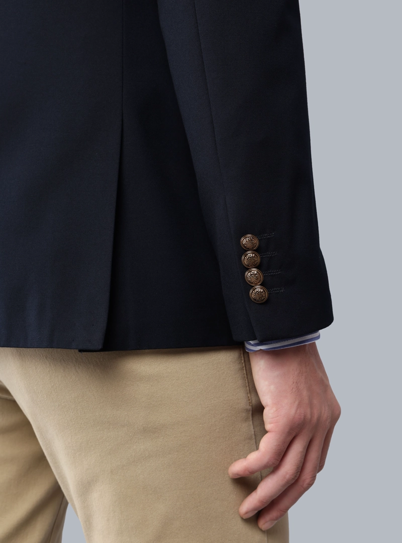 BLAZER LISO POLI LANA TAILORED FIT AZUL MARINO ARROW - 7