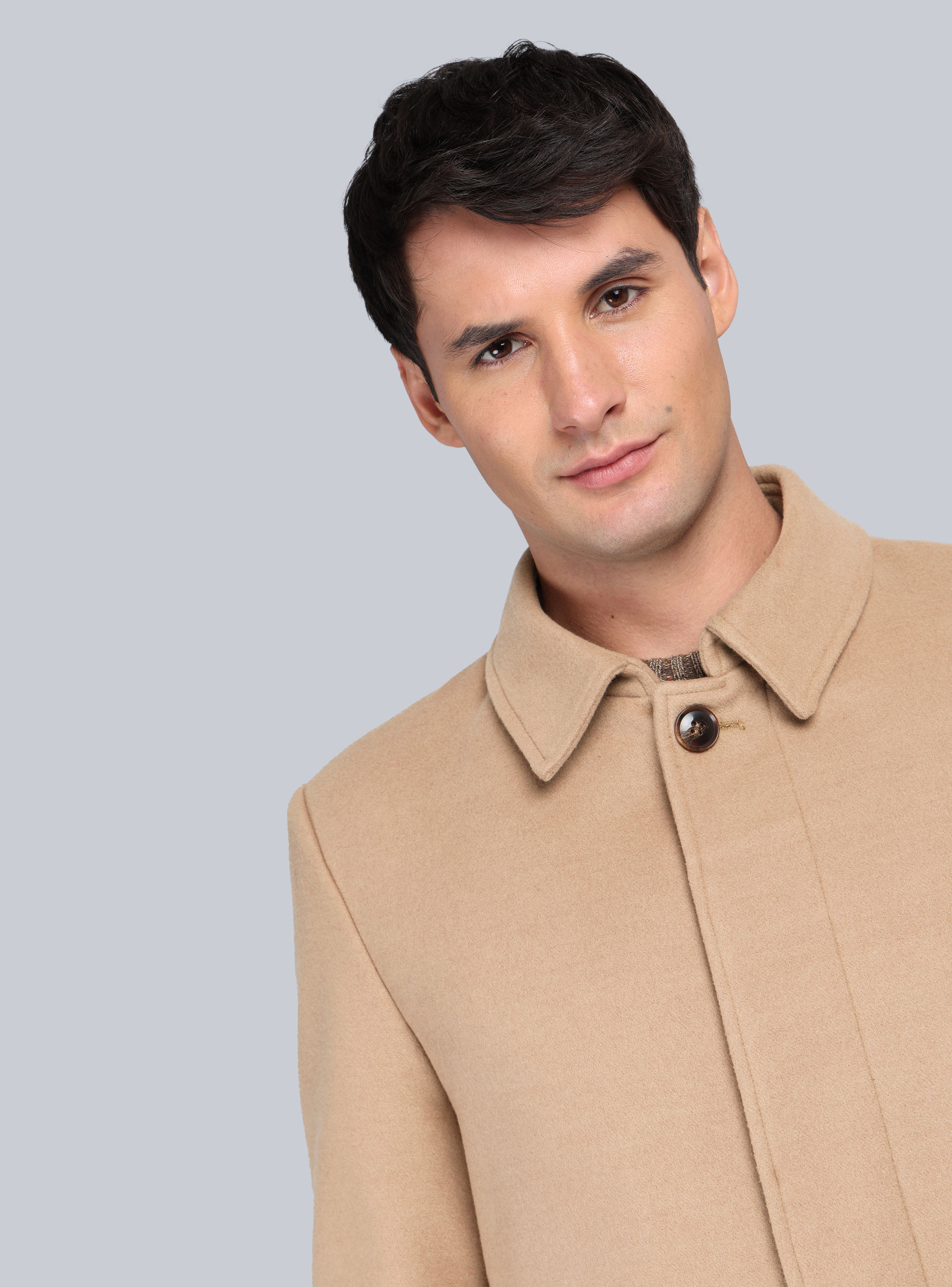 ABRIGO RECTO LISO REGULAR FIT BEIGE ARROW - 3