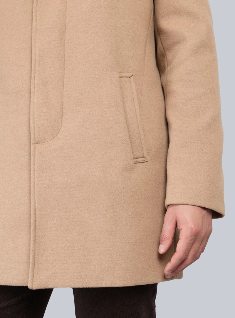 ABRIGO RECTO LISO REGULAR FIT BEIGE ARROW - 5