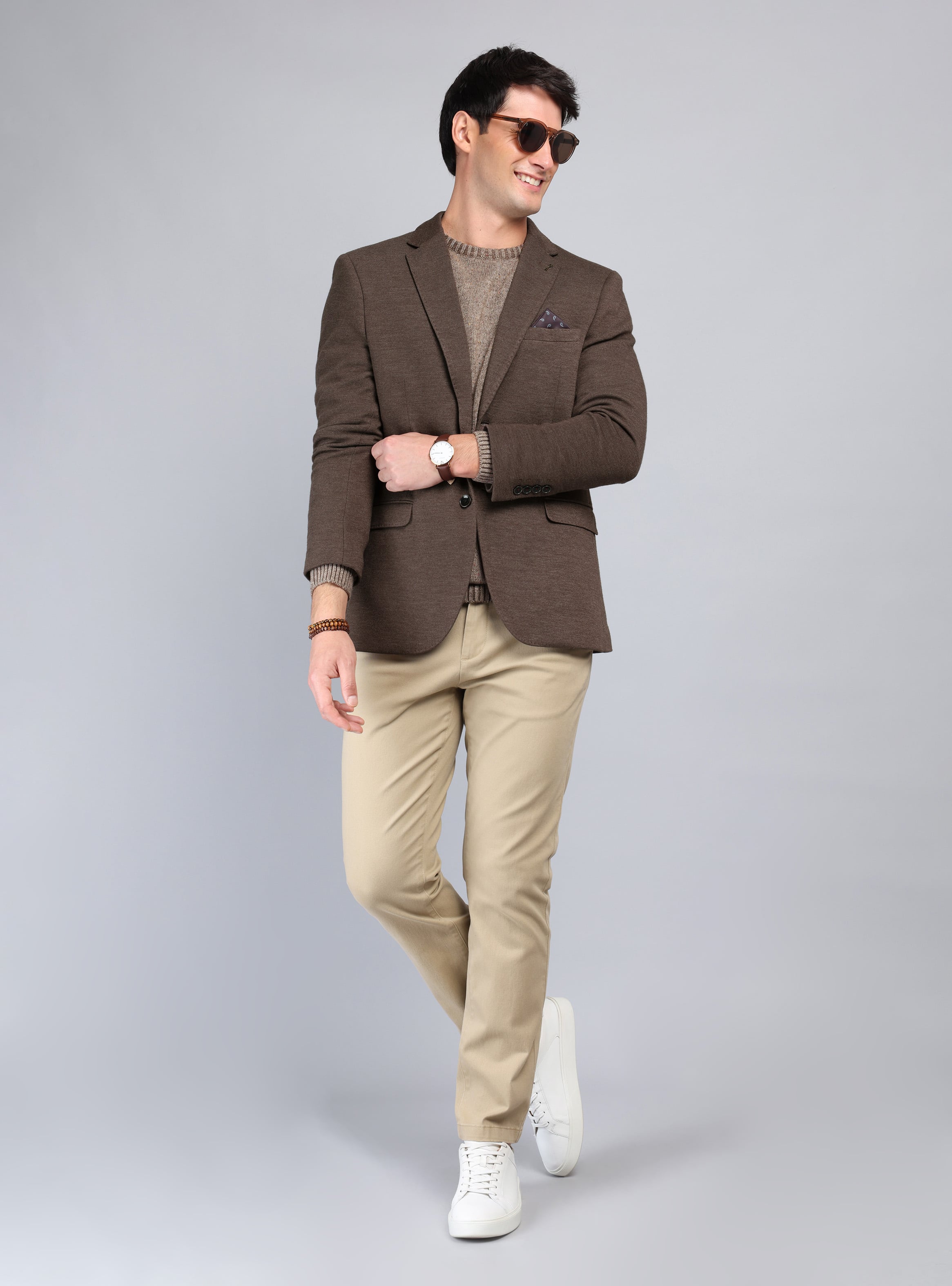 BLAZER FANTASIA FLEX TAILORED FIT CAFE  ARROW - 4