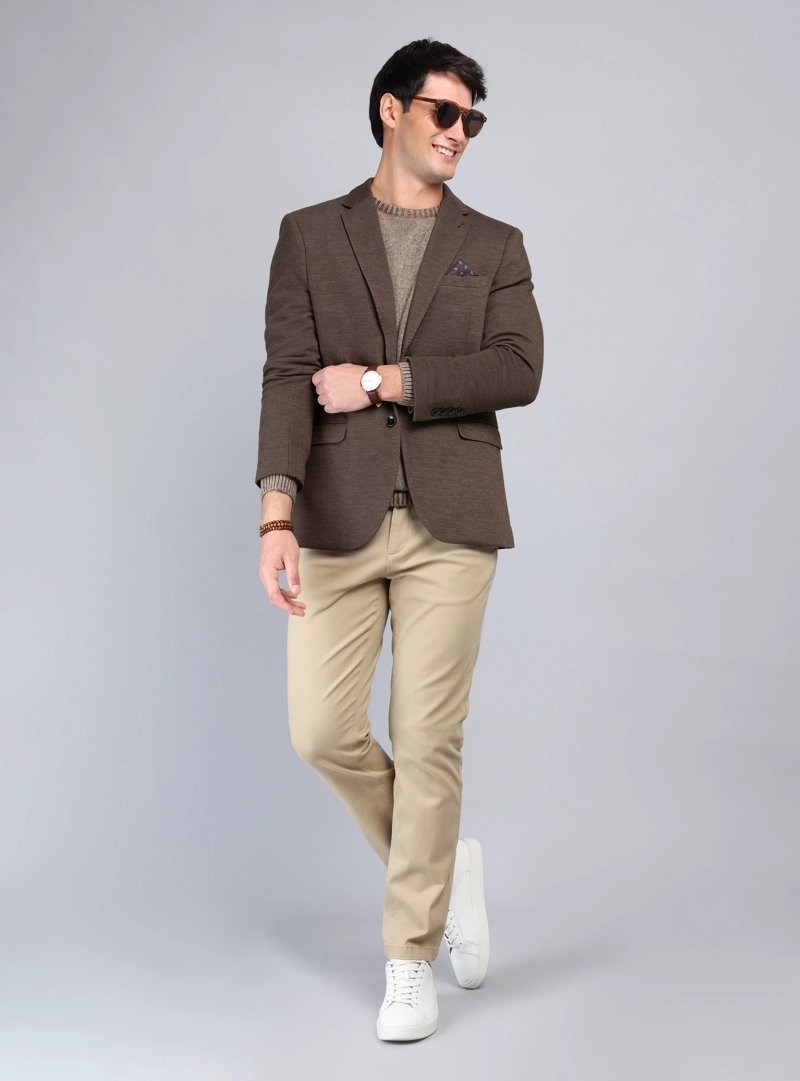 BLAZER FANTASIA FLEX TAILORED FIT CAFE  ARROW - 4