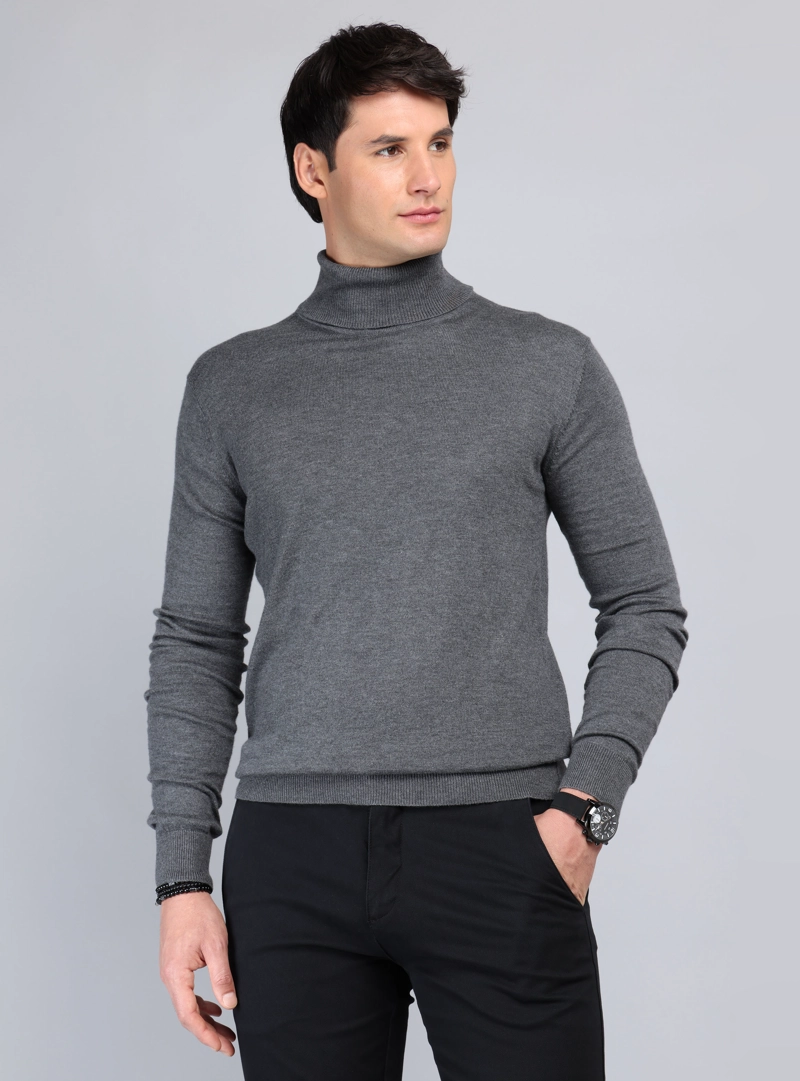 SWEATER CUELLO ALTO REGULAR FIT CARBON ARROW - 1