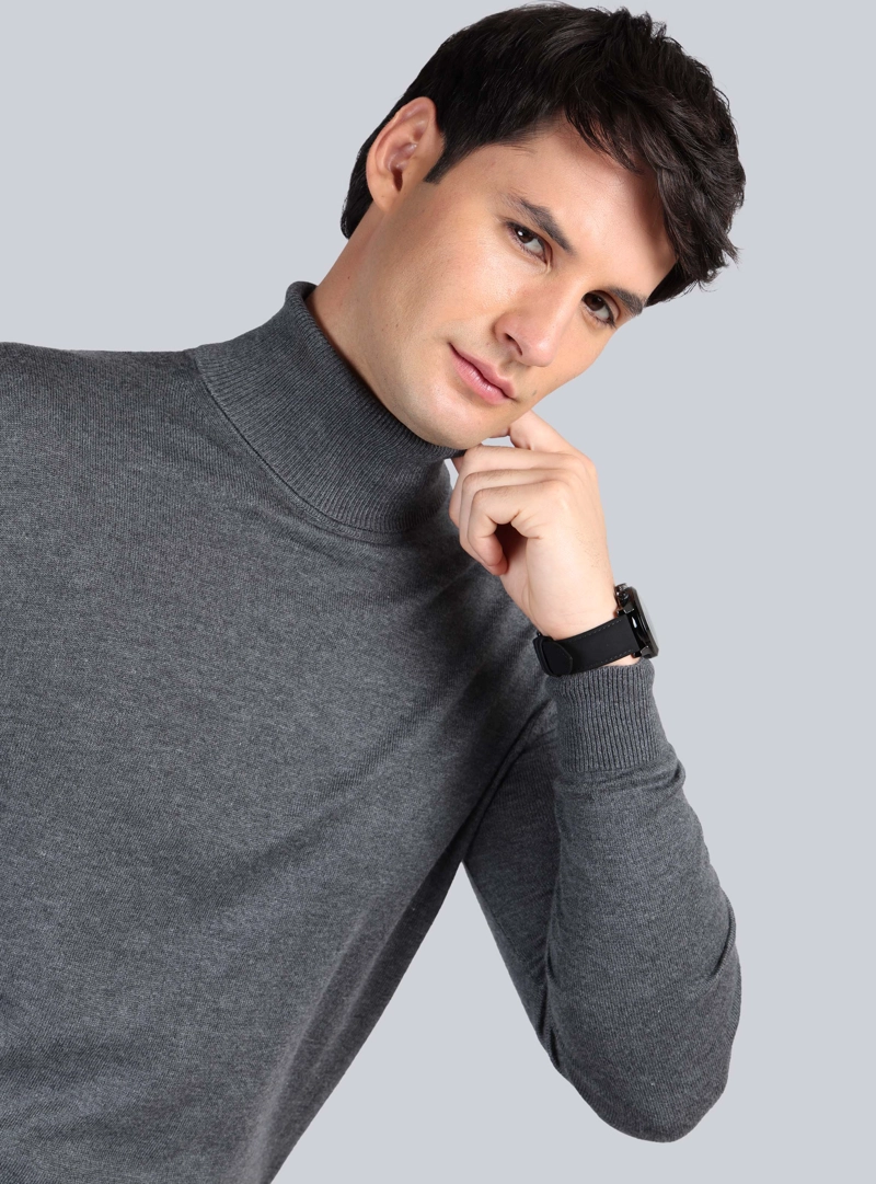 SWEATER CUELLO ALTO REGULAR FIT CARBON ARROW - 3