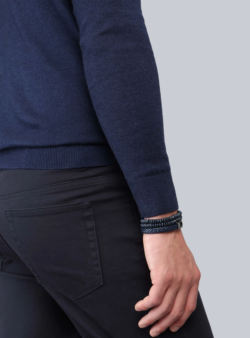 SWEATER CUELLO ALTO REGULAR FIT AZUL OSCURO ARROW - 5