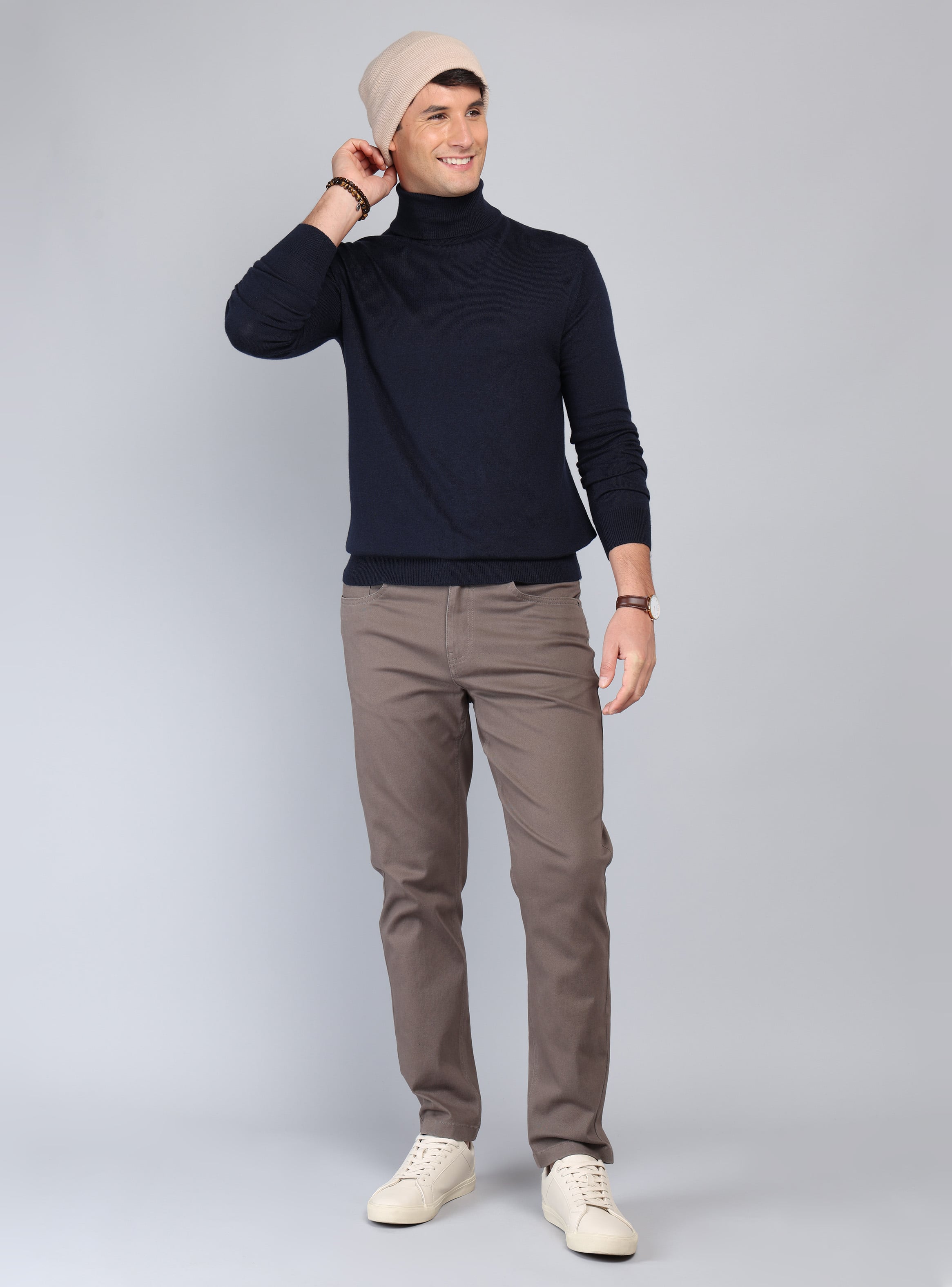 SWEATER CUELLO ALTO REGULAR FIT AZUL MARINO ARROW - 4