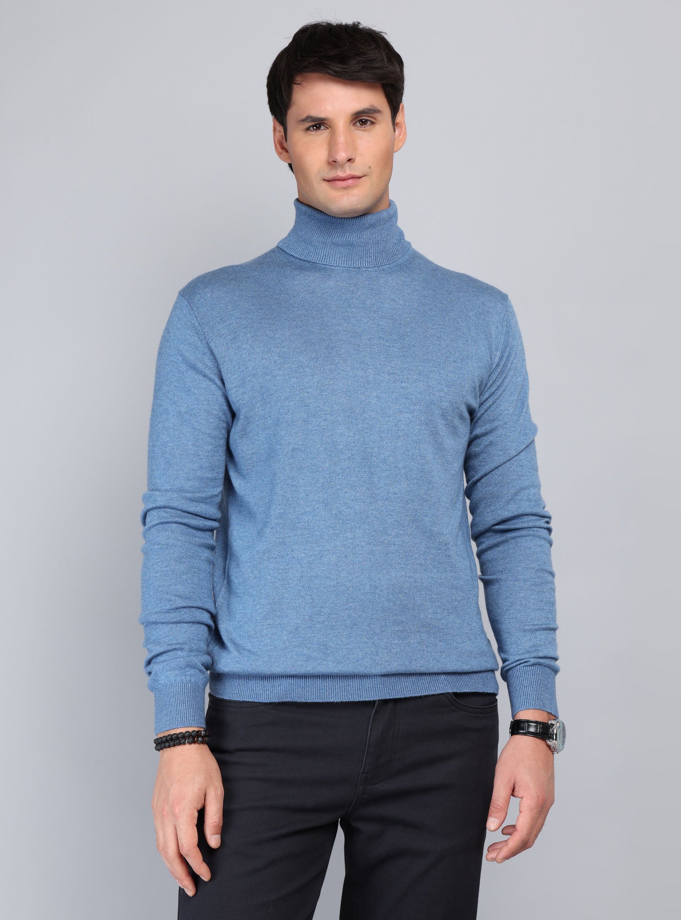 SWEATER CUELLO ALTO REGULAR FIT DENIM ARROW - 1