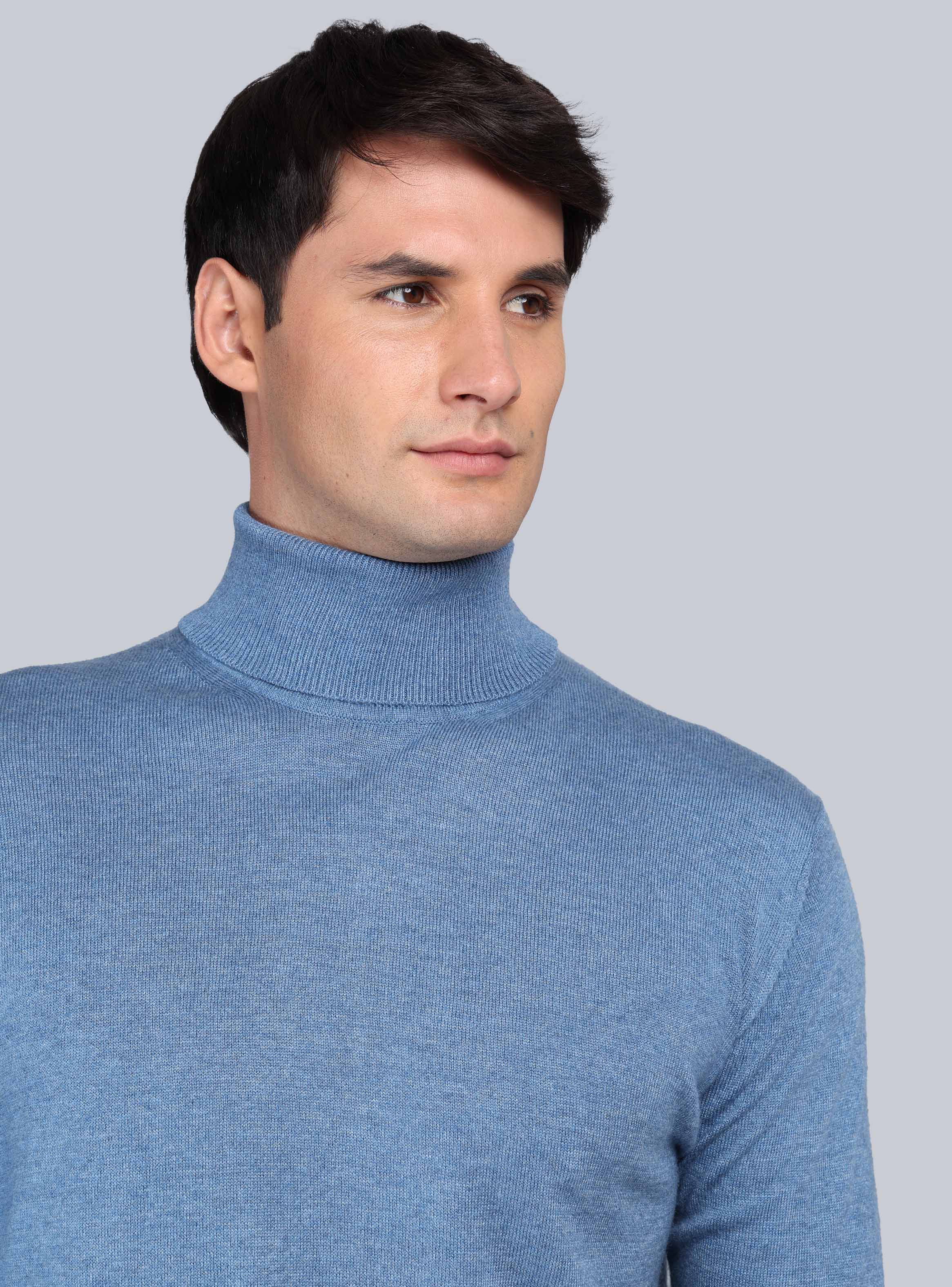 SWEATER CUELLO ALTO REGULAR FIT DENIM ARROW - 3