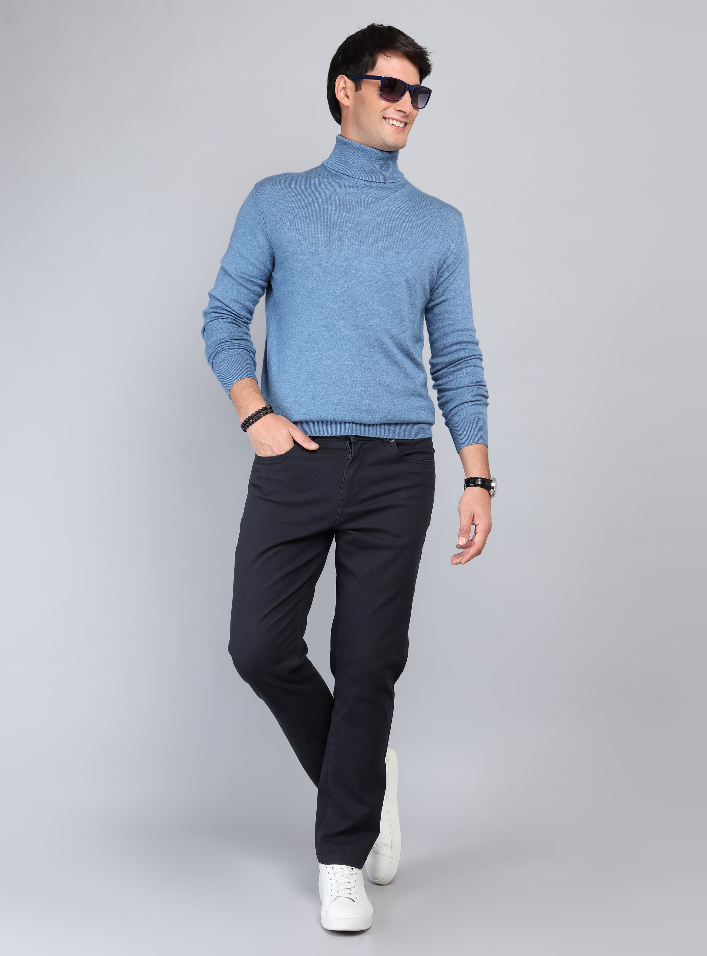 SWEATER CUELLO ALTO REGULAR FIT DENIM ARROW - 4