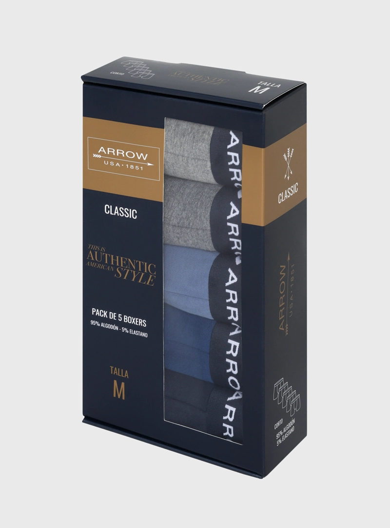 BOXER 5 UNIDADES REGULAR FIT MULTICOLOR ARROW - 7