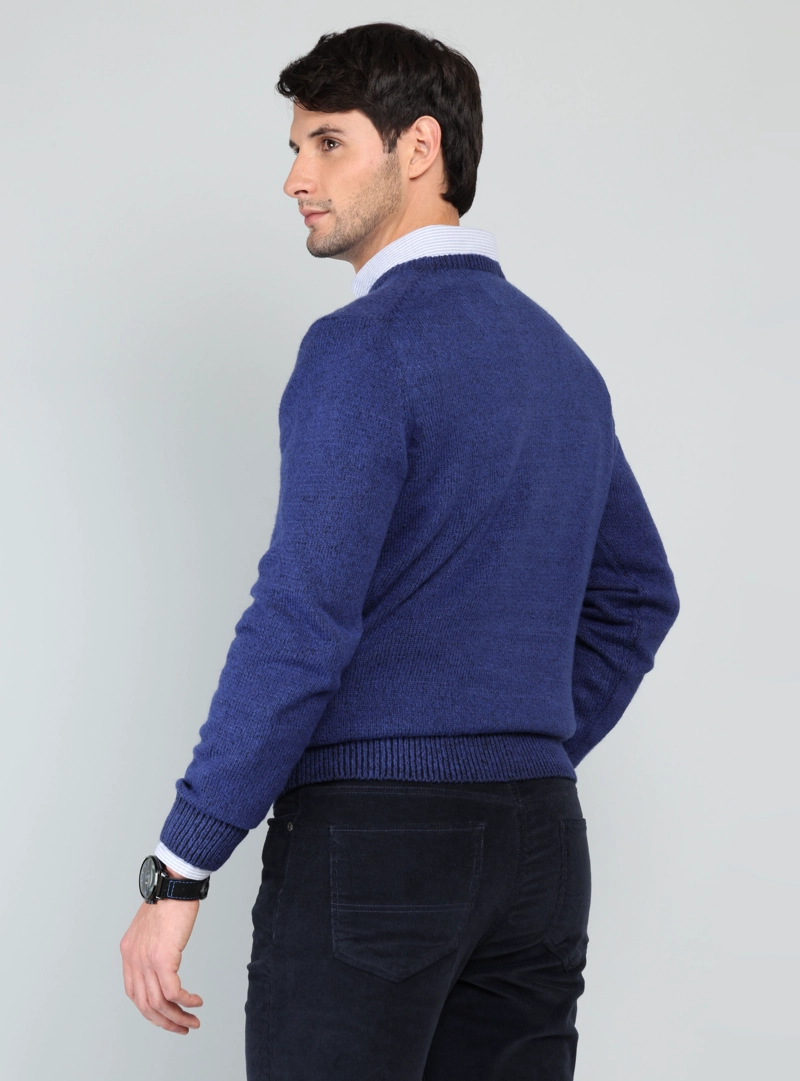 SWEATER CUELLO REDONDO REGULAR FIT AZUL ARROW - 2