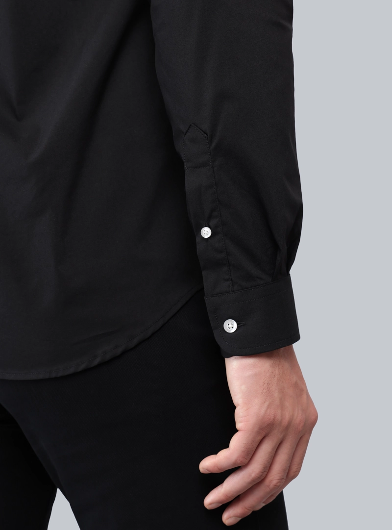 CAMISA LISA REGULAR FIT NEGRO ARROW - 6