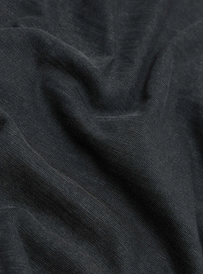 POLERA LISA STONE WASH REGULAR FIT NEGRO ARROW - 6