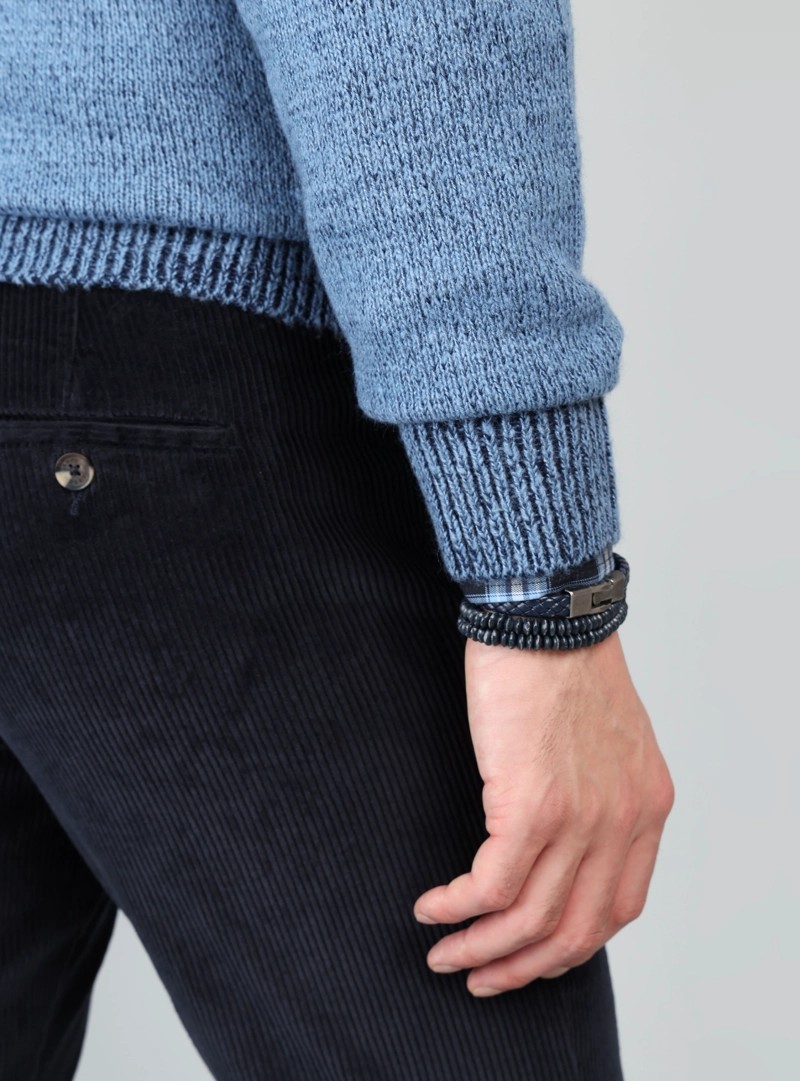 SWEATER CUELLO REDONDO REGULAR FIT CELESTE ARROW - 5