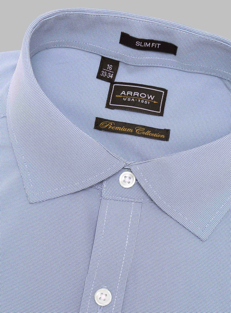 CAMISA FORMAL SPANDEX SLIM FIT AZUL ARROW - 2