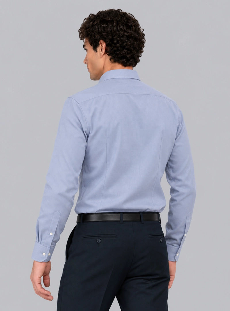 CAMISA FORMAL SPANDEX SLIM FIT AZUL ARROW - 3
