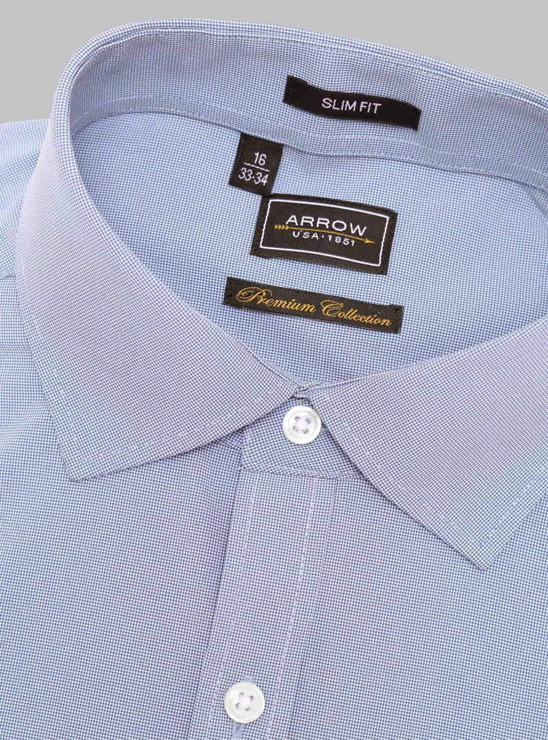 CAMISA FORMAL SPANDEX SLIM FIT AZUL ARROW - 5