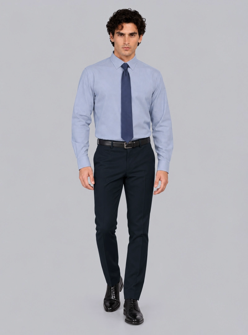 CAMISA FORMAL SPANDEX SLIM FIT AZUL ARROW - 5