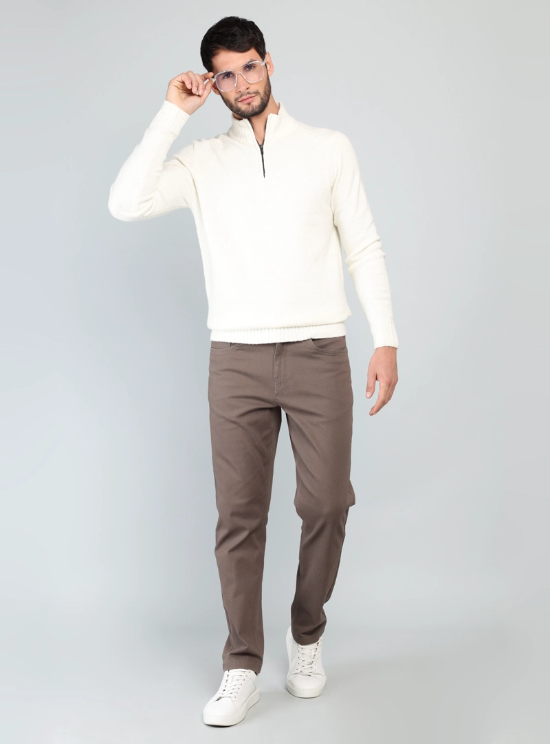 SWEATER TEXTURADO REGULAR FIT CRUDO ARROW - 4