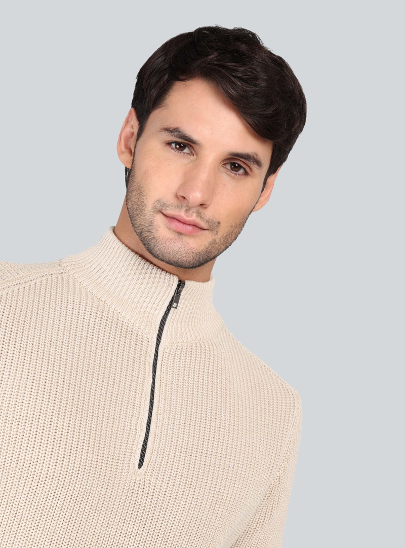 SWEATER STONE WASH REGULAR FIT BEIGE ARROW - 3