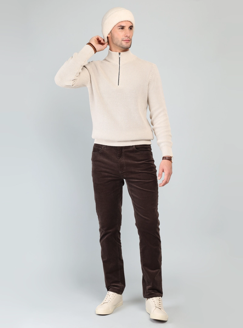 SWEATER STONE WASH REGULAR FIT BEIGE ARROW - 4