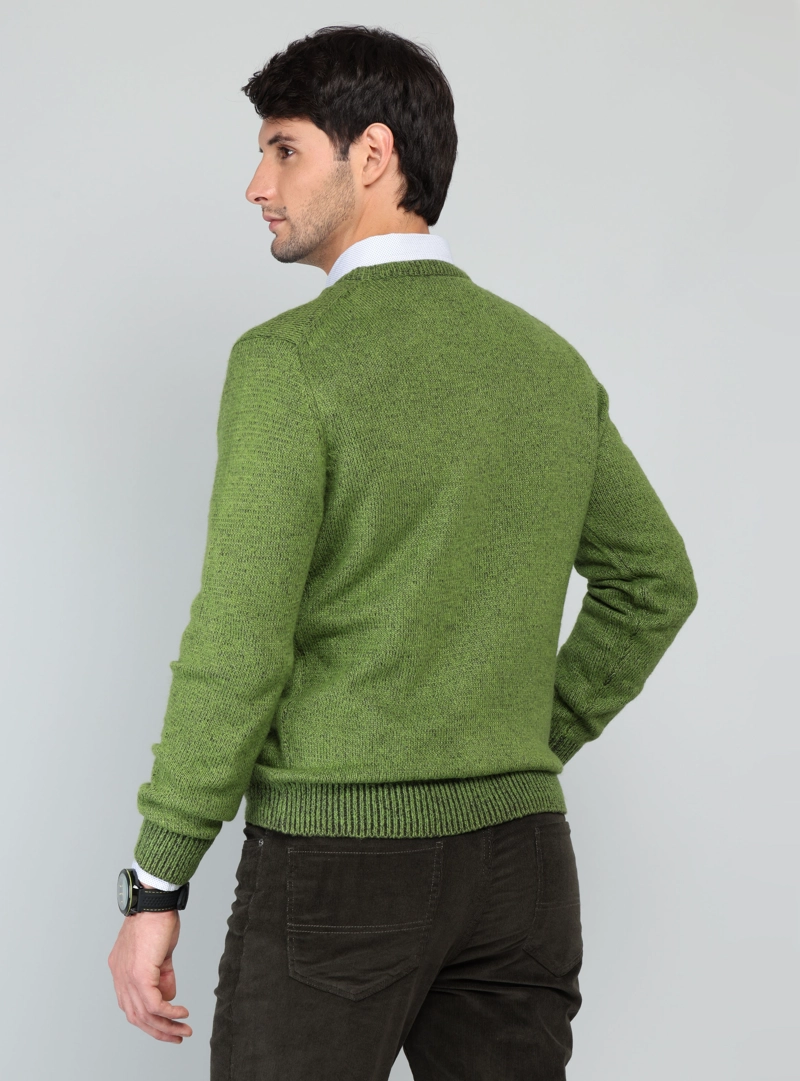 SWEATER CUELLO REDONDO REGULAR FIT VERDE ARROW - 2