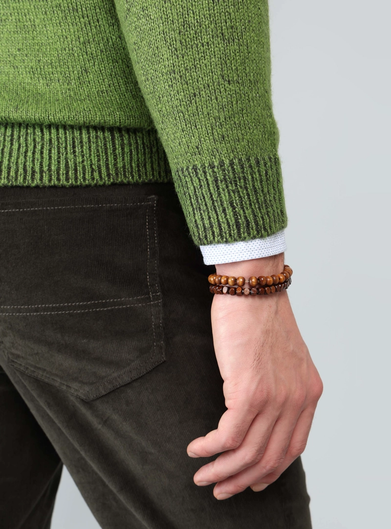 SWEATER CUELLO REDONDO REGULAR FIT VERDE ARROW - 5