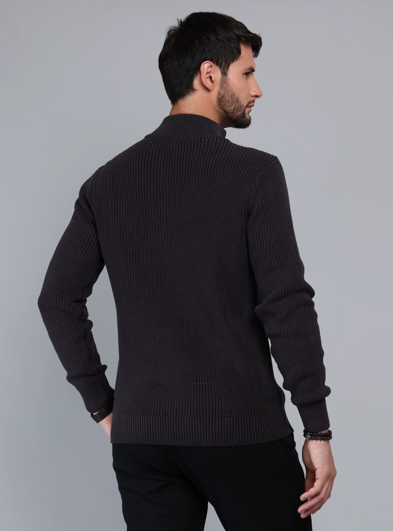 SWEATER STONE WASH REGULAR FIT NEGRO ARROW - 2