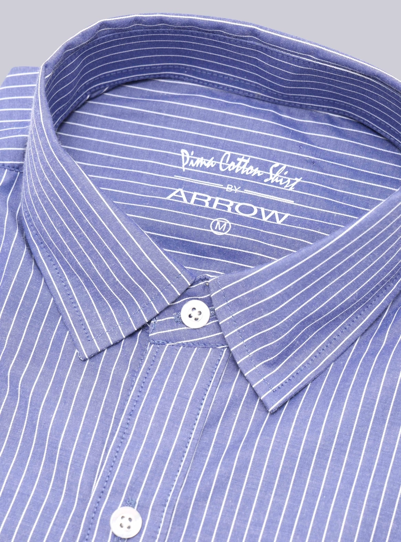CAMISA A RAYAS REGULAR FIT AZUL ARROW - 5