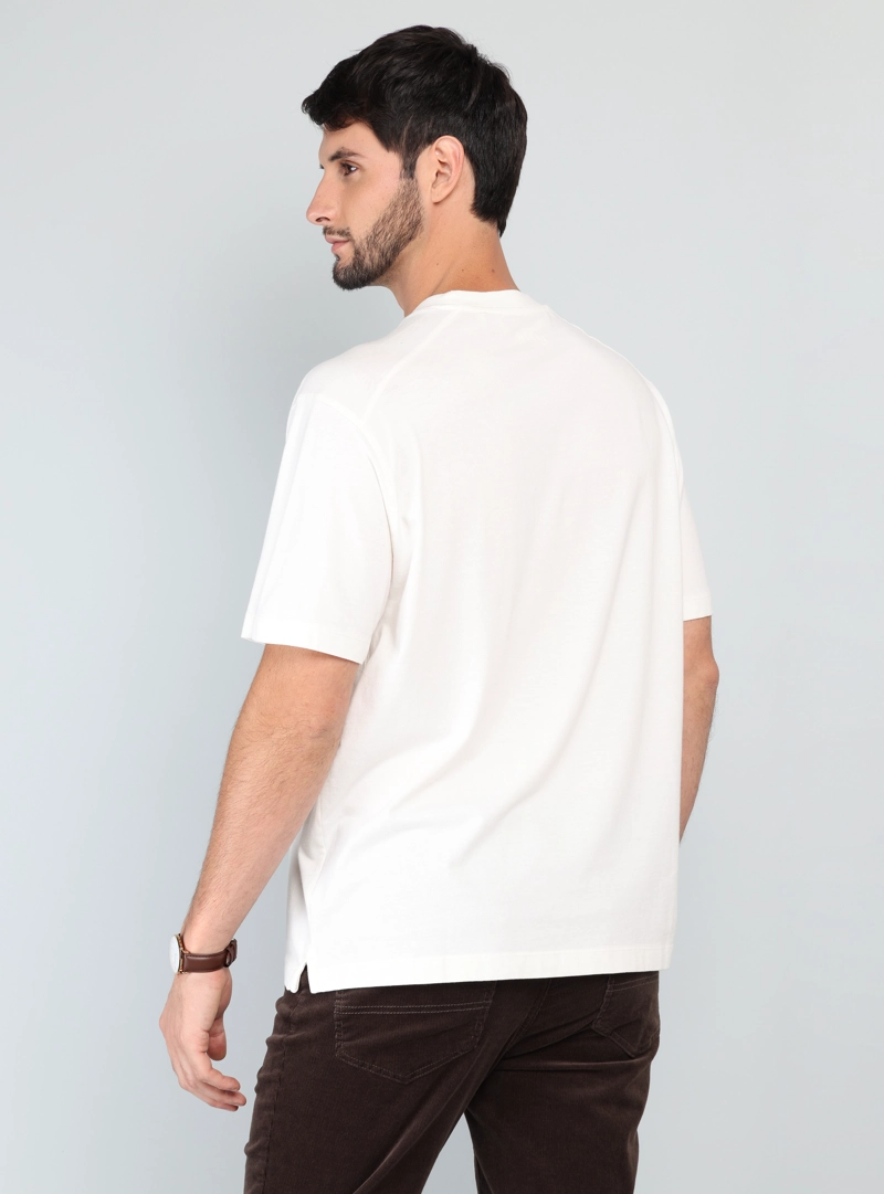 POLERA LISA STONE WASH REGULAR FIT CRUDO ARROW - 2