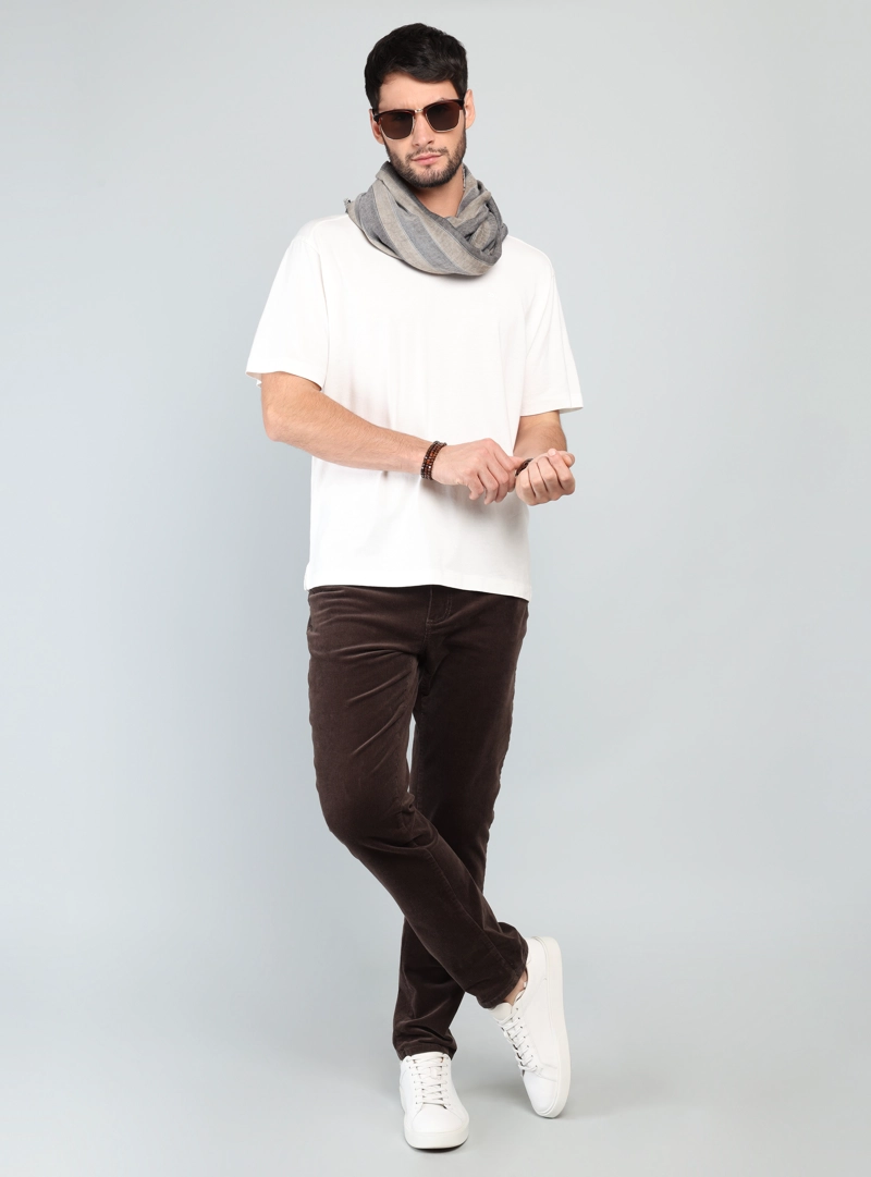 POLERA LISA STONE WASH REGULAR FIT CRUDO ARROW - 4
