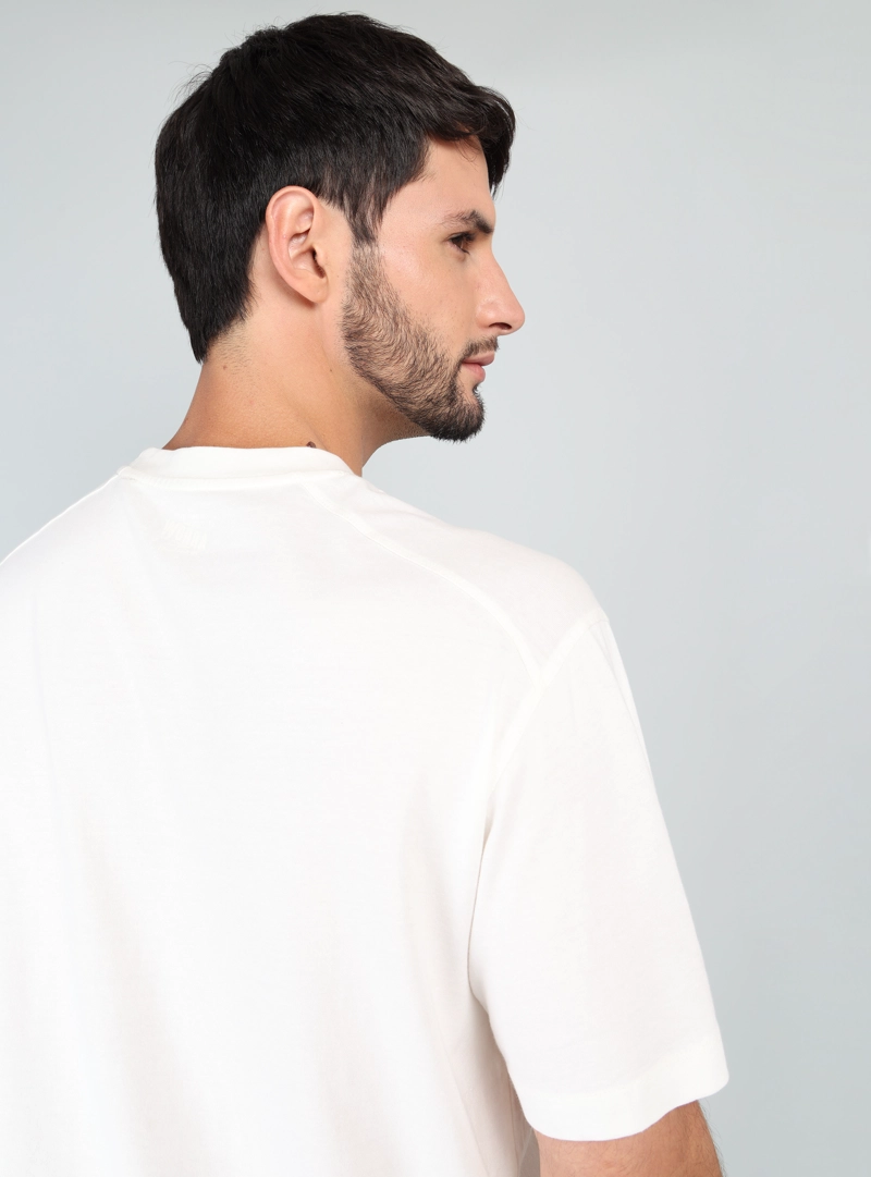 POLERA LISA STONE WASH REGULAR FIT CRUDO ARROW - 5