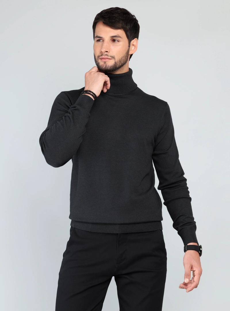 SWEATER CUELLO ALTO REGULAR FIT CARBON ARROW - 1