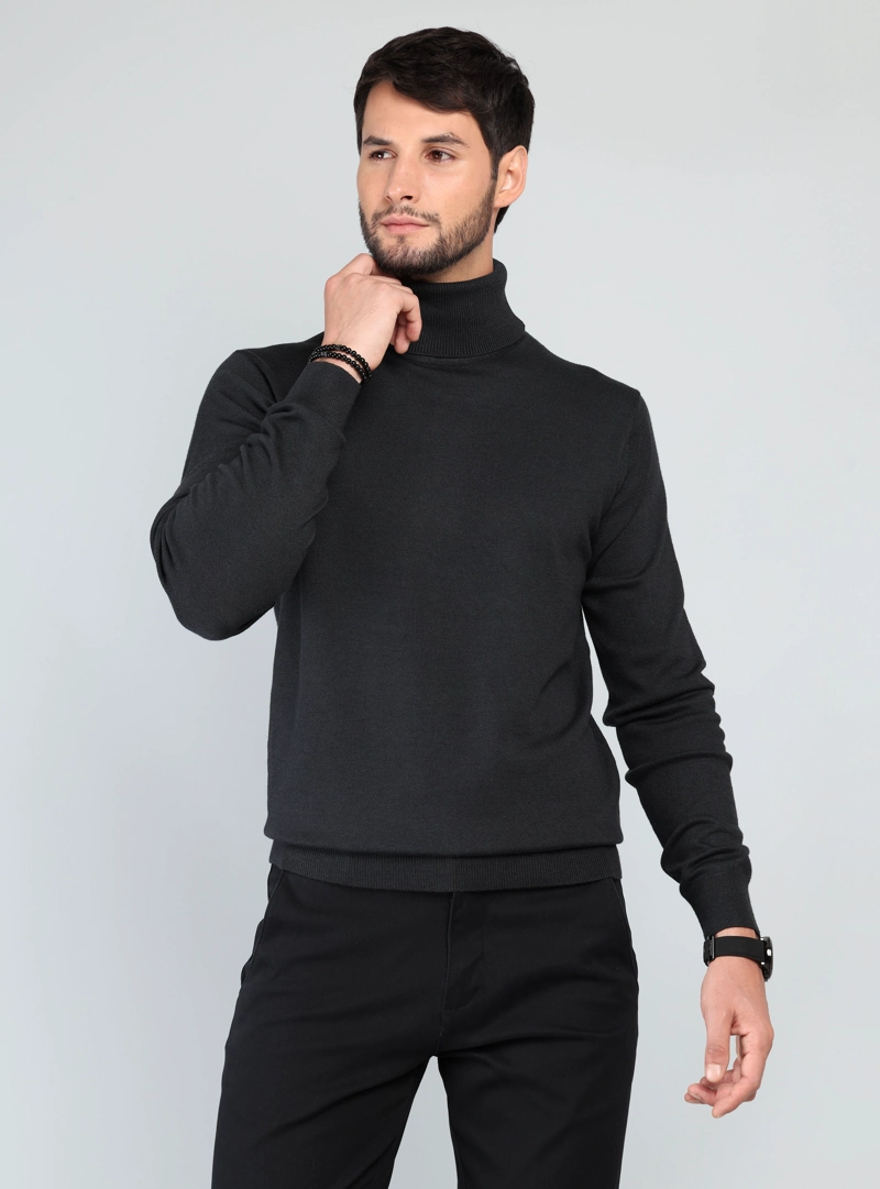 SWEATER CUELLO ALTO REGULAR FIT CARBON ARROW - 1