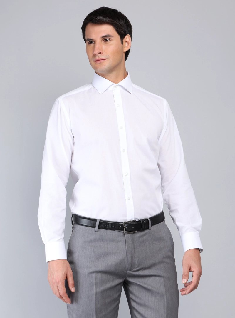CAMISA FORMAL TEXTURADA SLIM FIT BLANCO VAN HEUSEN - 1