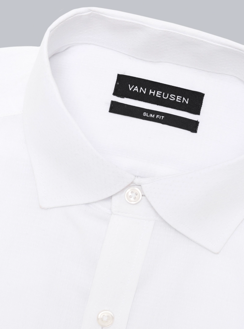 CAMISA FORMAL TEXTURADA SLIM FIT BLANCO VAN HEUSEN - 2