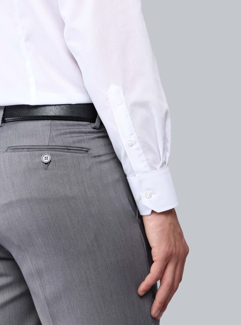 CAMISA FORMAL TEXTURADA SLIM FIT BLANCO VAN HEUSEN - 5